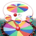 thumbnail image 1 of Paracaídas arcoíris, sombrilla arcoíris, playa, integración sensorial, percepción del color con pelota de equilibrio, juguete educativo, juguete de 500 centímetros, 1 of 10