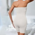 thumbnail image 4 of JGGSPWM Women's Shapewear Bodysuits Tummy Control Butt Lifter Body Shaper Strapless Seamless Mid Thigh Jumpsuit Tops White XL, 4 of 5