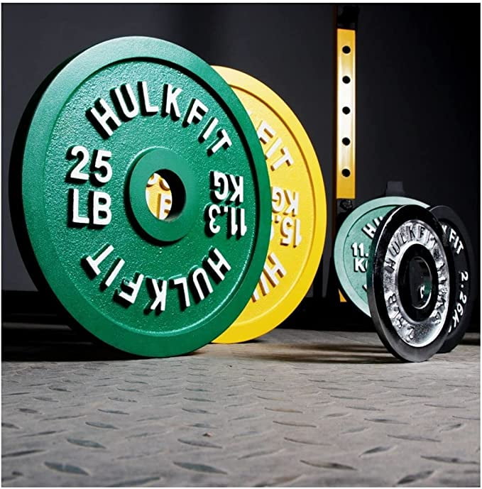 Hulkfit Calibrated Steel Weight Plates Multi-Colored - 25 pound Single