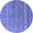 thumbnail image 1 of Ahgly Company Machine Washable Indoor Round Southwestern Blue Country Area Rugs, 7' Round, 1 of 4