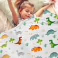 thumbnail image 3 of Dinosaur Blanket for Boys Girls, Dinosaur Blankets for Kids Teens Adults Fleece Flannel Cozy Dino Blanket for Boys Birthday Children''s Day Gifts Soft Throw Blanket for Couch Bed, 40\\, 3 of 6