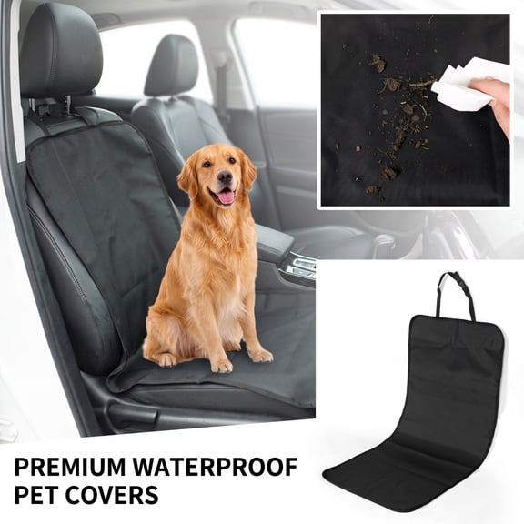 Black Car Seat Protector Universal Car Seat Cover Non Slip Car Seat Mat Interior Accessories for Truck Suv Van Family Daily Use 43 Inch X 20 Inch