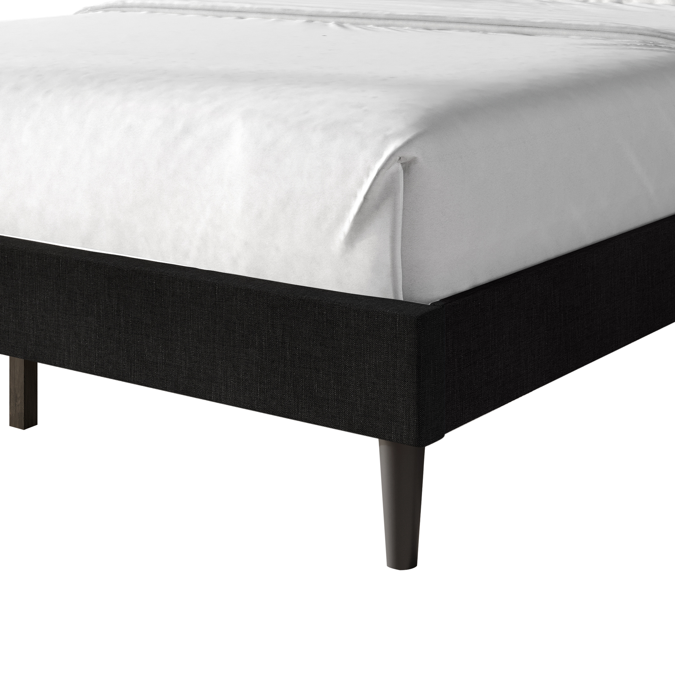 Castle Place Elegance Wingback Full Platform Bed, Black