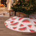 thumbnail image 6 of Daiia Watermelon Drawing Merry Christmas Tree Skirt , Xmas Large Lace-up Tree Skirt, Santa Snowflakes Rustic Home Decorations New Year Party Farmhouse Decor-36", 6 of 7