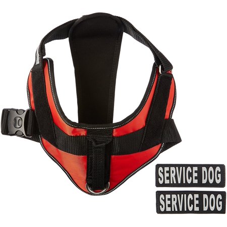 Dogline Alpha Nylon Service Vest Harness with Search & Rescue Velcro Patches