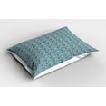 thumbnail image 2 of Ambesonne Damask Pillow Sham 2 Pack, Vibrant Foliage, 30"x20", Night Blue Cream, 2 of 3