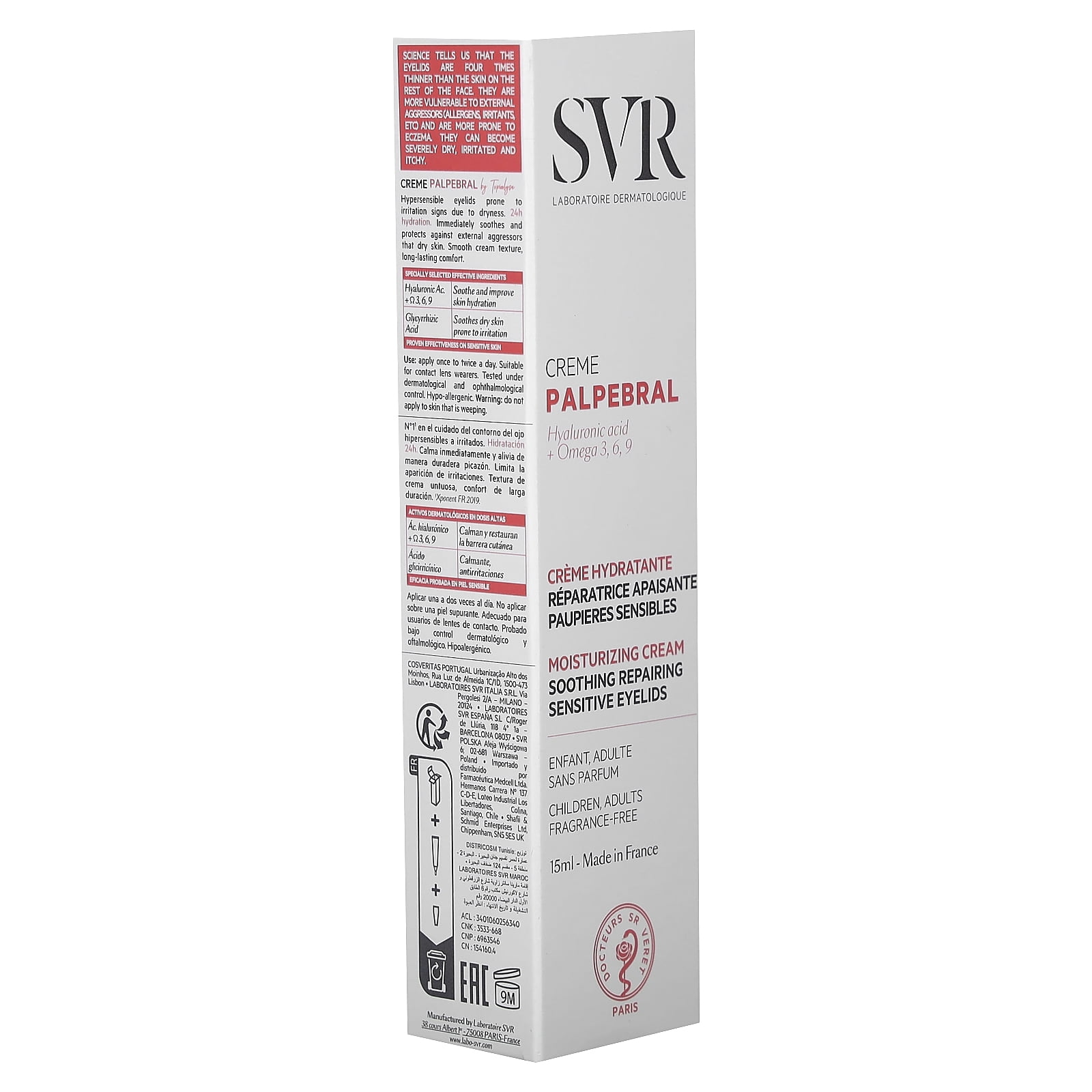 SVR Palpebral, Cream, Fragrance-Free, 0.51 fl oz (15 ml)