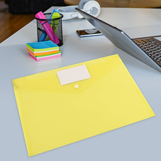 & Organisation de Classe Sac de Documents A4 PP Coloré pour le Rangement de Dossiers et de Papeterie et Facile