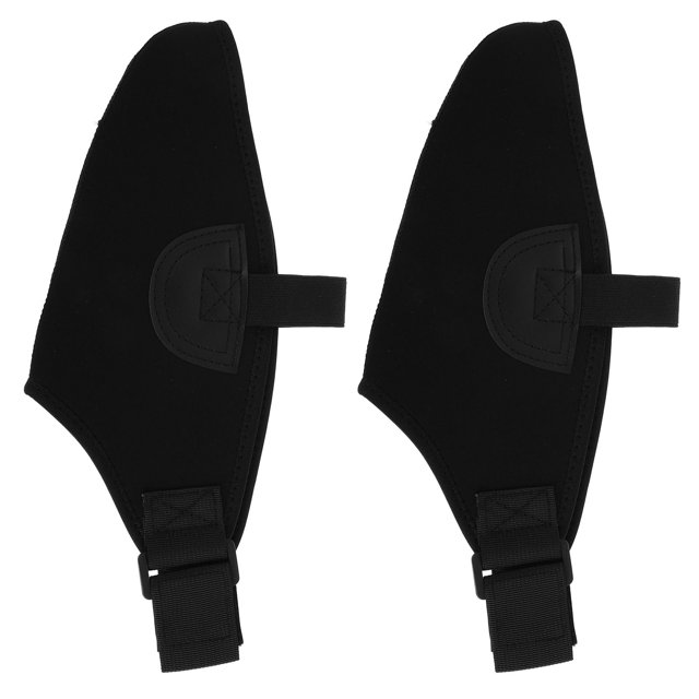 OULII 2 Pcs Housses de Bottes de Ski Isolées Noires Coupe-Vent Imperméables Protection Thermique pour Usage Extérieur