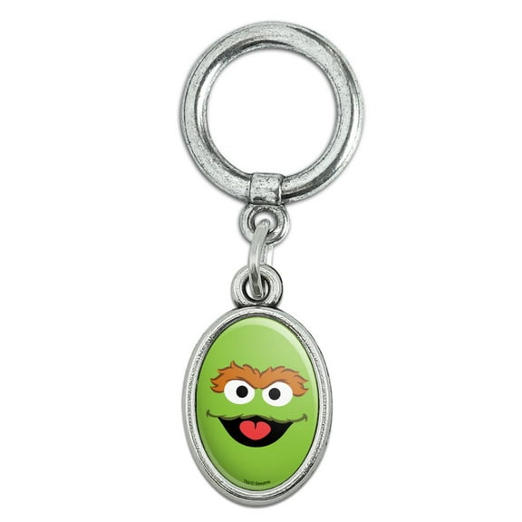 Sesame Street Oscar the Grouch Face Shoe Sneaker Shoelace Oval Charm Jewelry
