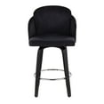thumbnail image 6 of LumiSource Black Wood, Black Velvet, Chrome, Gold Metal Dahlia Counter Stool - Set of 2, 6 of 7