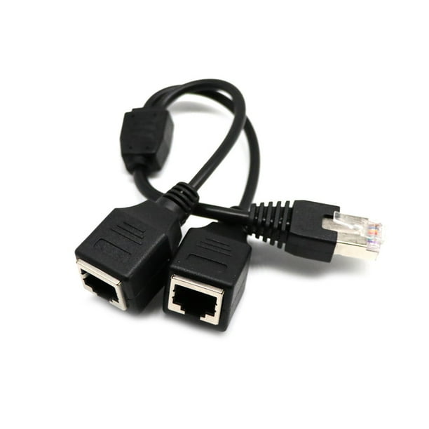 Cusimax RJ45 Network Splitter 1 to 2 Port Cable Adapter Male