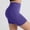 Purple, variant on Stichou No Front Seam Biker Shorts for Women - High Waisted Workout Gym Yoga Comfy Shorts Tummy Control Yellow L