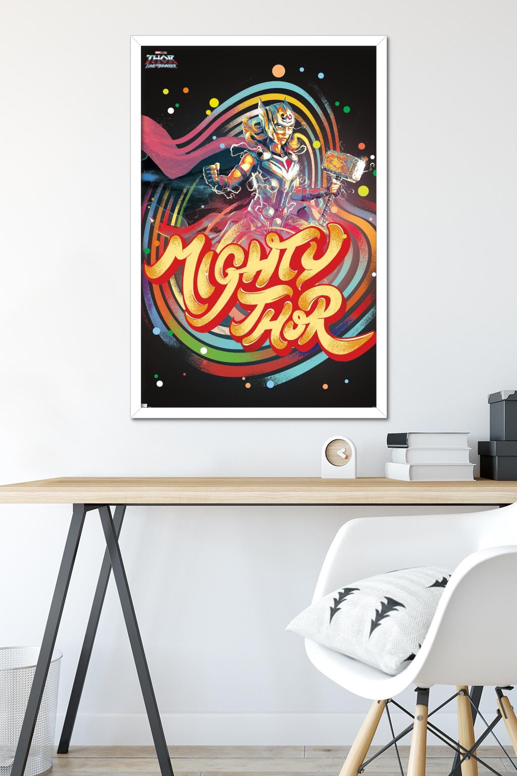 Marvel Thor: Love and Thunder - Circles Wall Poster, 22.375" x 34" Framed