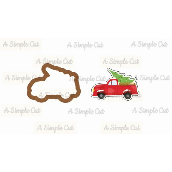 Truck With Tree Cookie Cutter