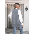 thumbnail image 5 of Zeagoo Women's Sweater Vest Chic Sleeveless V Neck Oversized Pullover Knitted Tops Fall Sweater, 5 of 6