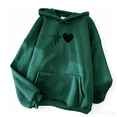thumbnail image 2 of Hoodie for Women Plus Size Solid Color Long Sleeve Sweaters for Women Hooded Pocket Top Hooded Pullover Sweatshirts Blouse, 2 of 6
