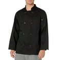 thumbnail image 1 of Chef Code Manteau de Chef pour Homme à 8 Boutons Perle, Noir, m, 1 of 6