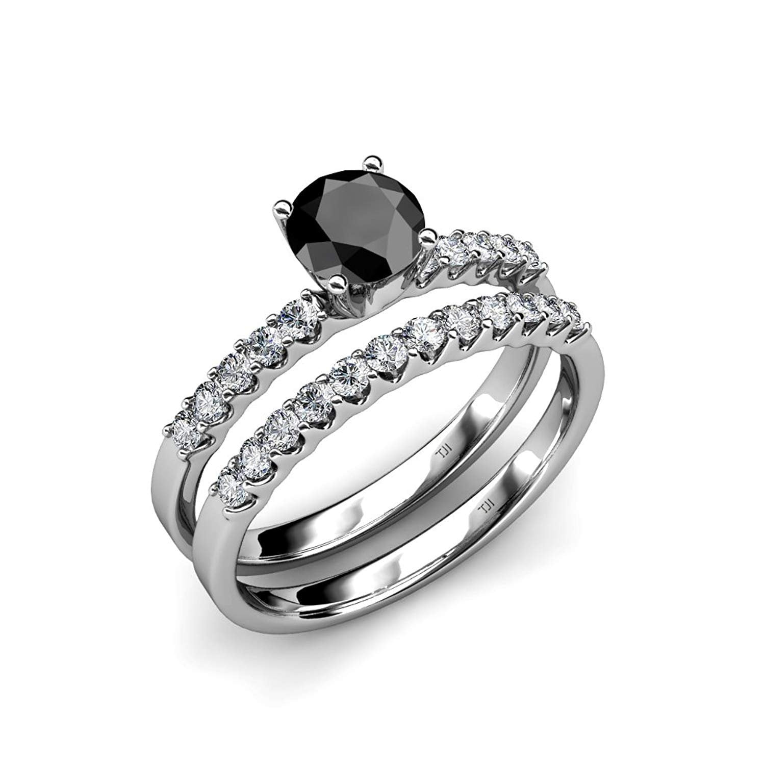 Genuine 0.45ct Diamond Wedding Band Ring 10k White Gold Round G-H I1 Prong New 