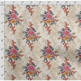 thumbnail image 4 of Soimoi Chinese Floral Printed,Cuddle Minky Fabric, Sewing Fabric by The Yard 56 Inch Wide,Decorative Plush Soft Fabric, Baby Garments, Toys and Blankets, Beige, 4 of 5