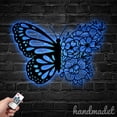 thumbnail image 2 of Handmadetneonsign Personalized Butterfly Flower Metal Wall Art LED Light, Custom Flower Butterfly, 2 of 5