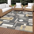 thumbnail image 3 of Addison Rugs Chantille Indoor/Outdoor Transitional Geometric Graphite Machine Washable Rectangle Rug, 8' x 10', 3 of 8
