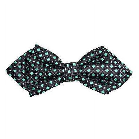 Black and Mint Silk Bow Tie by Paul Malone
