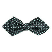 Black and Mint Silk Bow Tie by Paul Malone