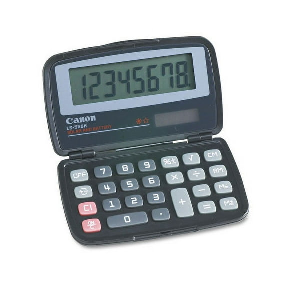 Canon LS555H Handheld Foldable Pocket Calculator, 8-Digit LCD, Each