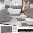 thumbnail image 3 of Alfombras de baño grises de 43 x 61 cm, antideslizantes, absorbentes, de chenilla suave, para bañera., 3 of 5