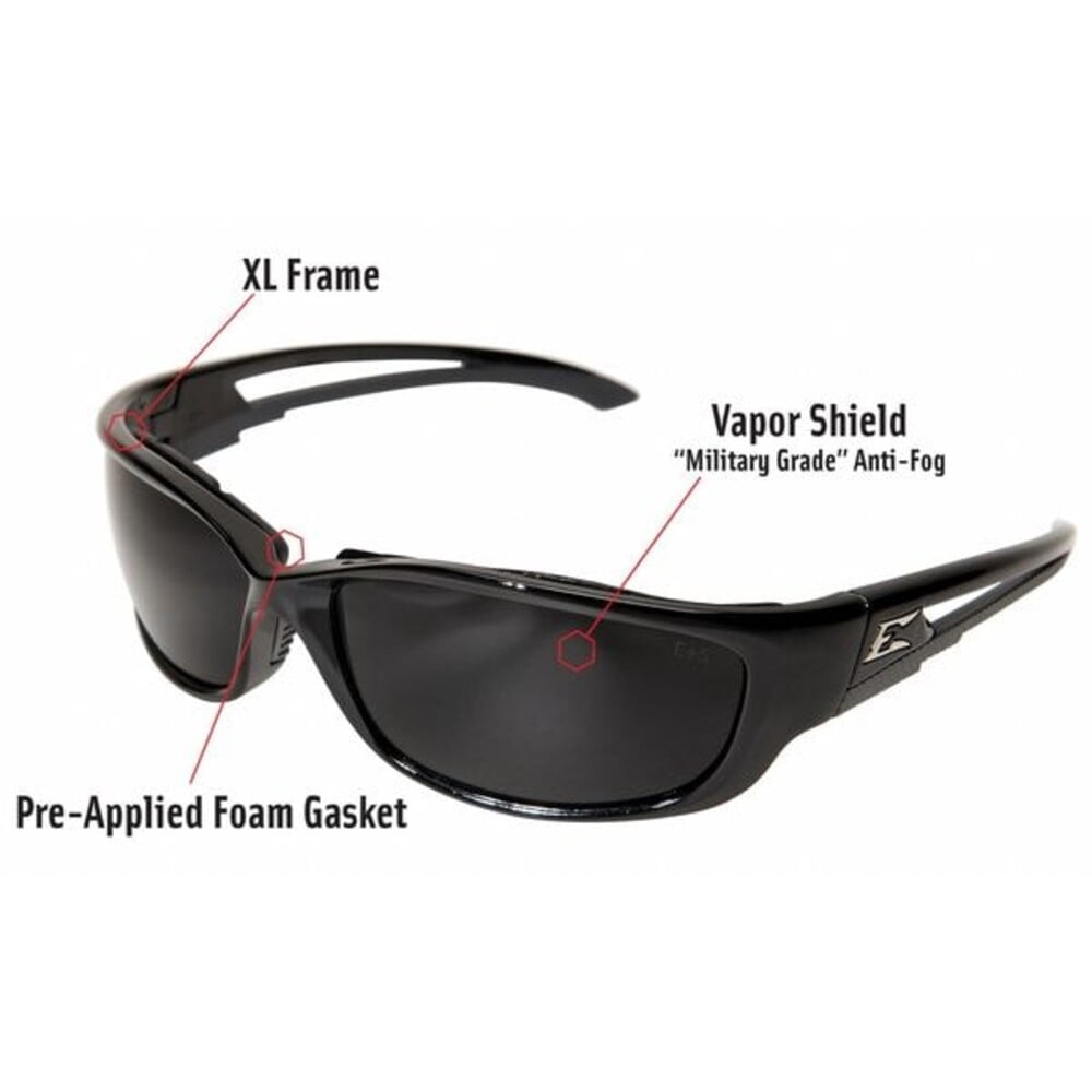 Edge Eyewear Safety Glasses,Smoke GSK-XL116VS