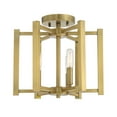 thumbnail image 5 of Warm Brass Three Light Semi-Flush Mount from the Benson Collection, 5 of 5