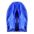 thumbnail image 4 of TiaoBug Unisex Men Women Metallic Latex Full Face Cover Blindfold Mask Hood Shiny Headgear Blue OneSize, 4 of 4