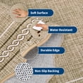 thumbnail image 6 of Garvee 6'x9' Scalloped Washable Area Rug Solid Border Carpet with Non Slip Backing, Soft Low Pile Rug for Living Room Bedroom Home Office, Linen, 6 of 10