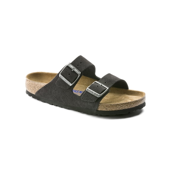 Birkenstock Womens Arizona Leather Open Toe Casual Slide, Black, Size 8.0