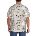 thumbnail image 3 of Yiaed Puppy Print Mens Casual Wrinkle Free Shirts Short Sleeve Button Down Summer Stretch Dress Shirt-X-Large, 3 of 5