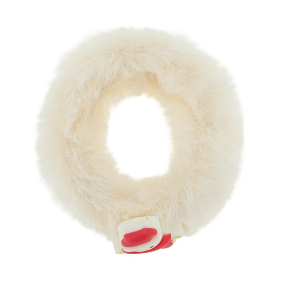 Unique Bargains 1 Pc Christmas  Hair Scrunchies Plush Snowman Hair Rope for Christmas Beige