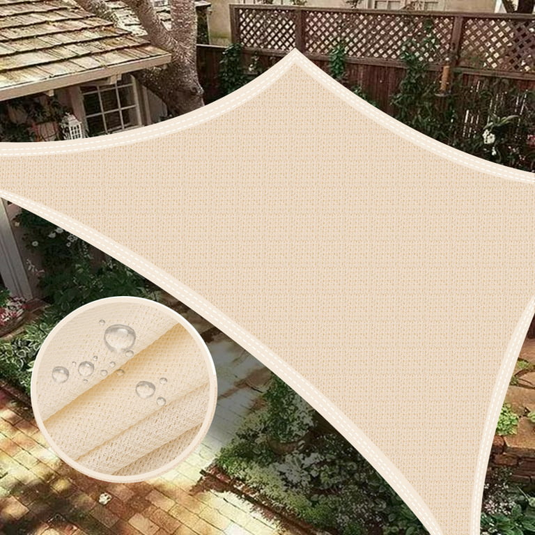 Artpuch 10'x13' Sun Shade Sail Curved Commercial Outdoor Shade Cover Sand  Rectangle Heavy Duty Permeable 185GSM Backyard Shade Cloth for Patio Garden