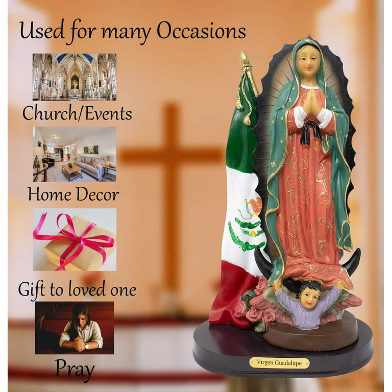 Virgen De Guadalupe 6 Inch Statue - Pack Of 24 Resin Religious Figures, Perfect For Gifts Or Events