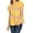 Floral Yellow, variant on Women's Casual Floral Print Pleated Front Petal Cap Sleeve Round Neck Tee Blouse Top