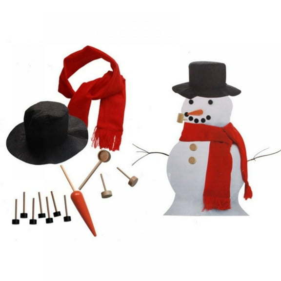 13Pcs Christmas Snowman Decorating Making Kit Outdoor Fun Christmas Winter Holiday Party Decoration Gift