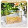 thumbnail image 6 of NCYP Envelop Shaped Gold Wedding Card Box with Heart-shaped Lock Key Set, with Slot, for Reception, Wishingwell, Decorative Storage Box(Card Box and Lock Key Only), 6 of 7