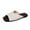 White, variant on Women's V Cut Square Toe Slide Sandals Open Toe Flat Slip On Everyday Office Shoes