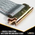 thumbnail image 3 of US Cargo Control 2 Inch x 16 Foot Gray E Track Ratchet Strap 2 Pack, 3 of 5