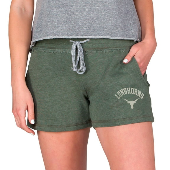Women's-Concepts Sport  Green Texas Longhorns Mainstream French Terry Tri-Blend Shorts