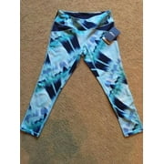 Asics Reversible Workout Capri's Medium Navy/tie Dye $65 Retail Free Gift Medium NAVY