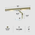 thumbnail image 3 of Westinghouse 14 Inch Antique Brass Slimline Picture Light w/ In Line Switch, 3 of 11