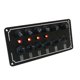 thumbnail image 3 of Panel de interruptor de palanca marino de 6 entradas, Panel de interruptor de sobrecarga fundido de 12v/24v CC con luz para barco, 3 of 5