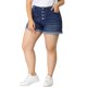 thumbnail image 4 of Plus Size Shorts for Women Roll Hem Denim Jeans Short Pants Blue 1X, 4 of 7