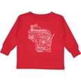 thumbnail image 3 of Inktastic Wisconsin State Word Salad Boys or Girls Long Sleeve Toddler T-Shirt, 3 of 5